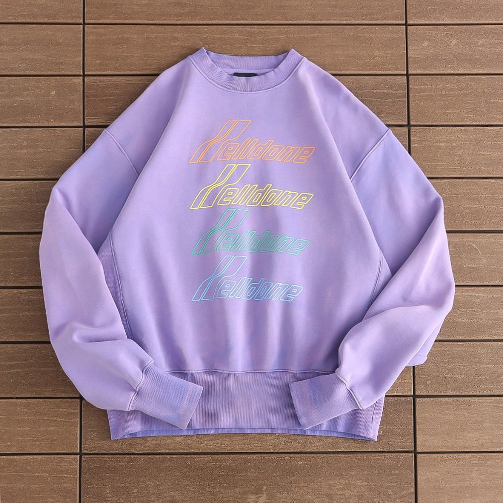 We11 Done Colorful Logo Letter Print Long Sleeved Sweatshirt